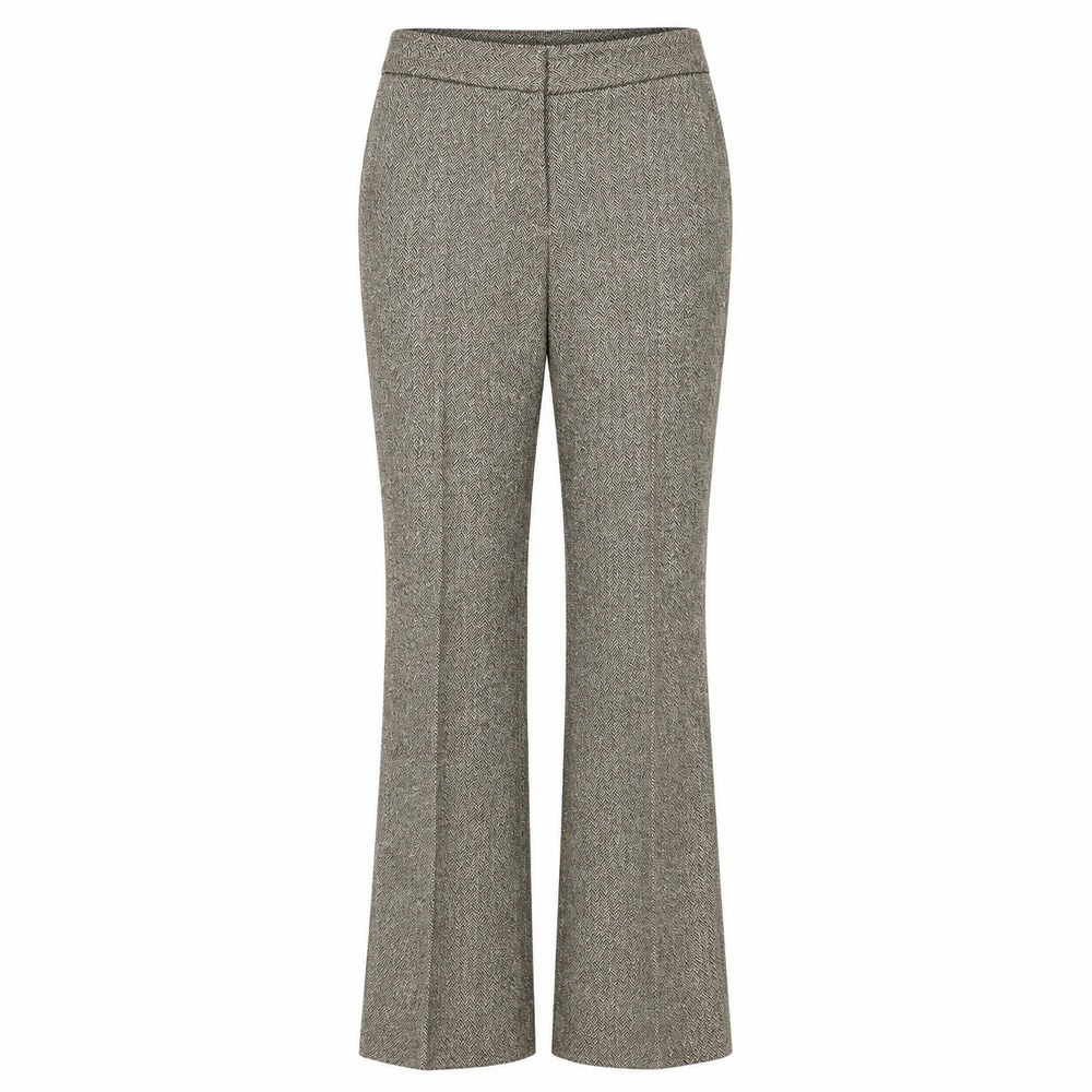 Apostrophe Dark Academia Herringbone Trousers Women Size 12 Officecore Metallic